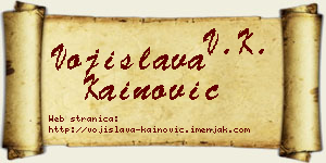 Vojislava Kainović vizit kartica